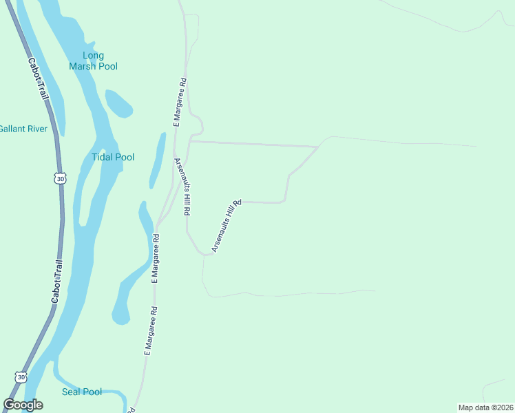 map of restaurants, bars, coffee shops, grocery stores, and more near 192 Arsenaults Hill Road in Margaree Harbour