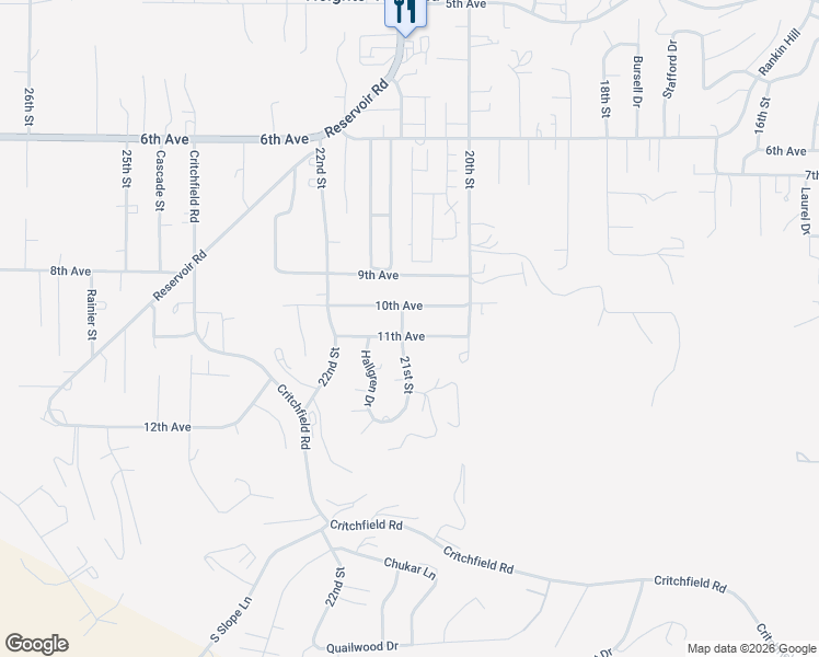map of restaurants, bars, coffee shops, grocery stores, and more near 2050 11th Avenue in Clarkston