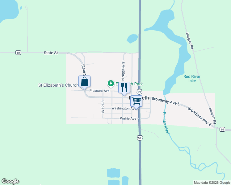 map of restaurants, bars, coffee shops, grocery stores, and more near in Elizabeth