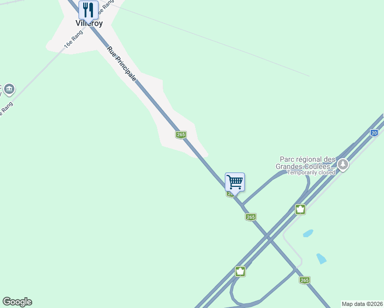 map of restaurants, bars, coffee shops, grocery stores, and more near 322 Rue Principale in Villeroy