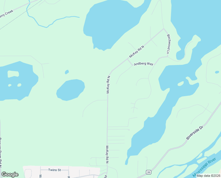map of restaurants, bars, coffee shops, grocery stores, and more near 15690 McKay Road in Brainerd