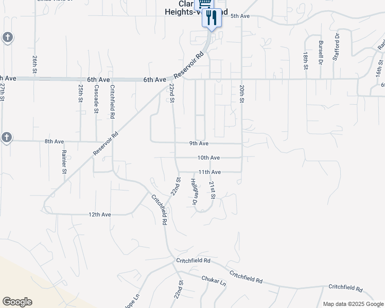 map of restaurants, bars, coffee shops, grocery stores, and more near 2155 9th Avenue in Clarkston
