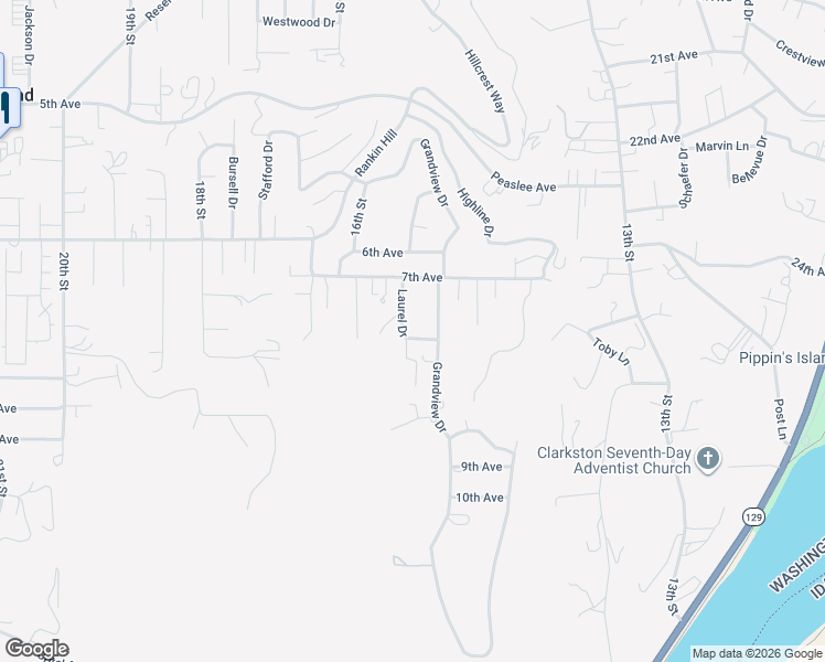 map of restaurants, bars, coffee shops, grocery stores, and more near 2740 Grandview Drive in Clarkston