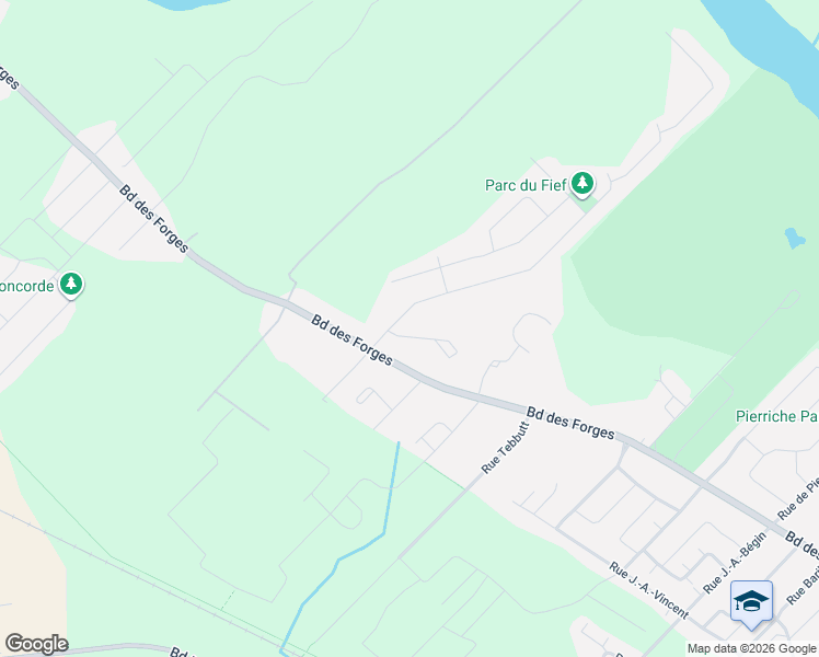 map of restaurants, bars, coffee shops, grocery stores, and more near 8600 Rue du Fondeur in Trois-Rivières