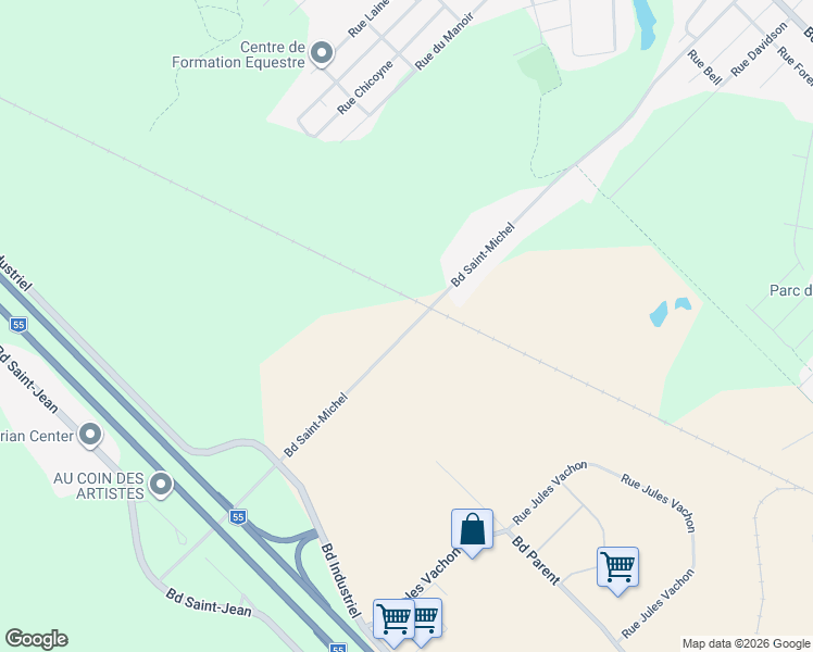 map of restaurants, bars, coffee shops, grocery stores, and more near 2822 Boulevard Saint-Michel in Trois-Riviã¨Res