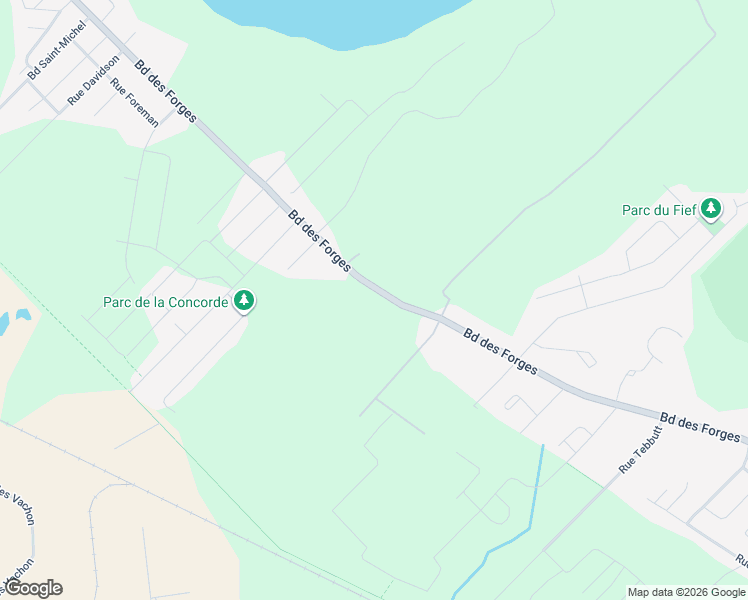 map of restaurants, bars, coffee shops, grocery stores, and more near 8955 Boulevard des Forges in Trois-Rivières