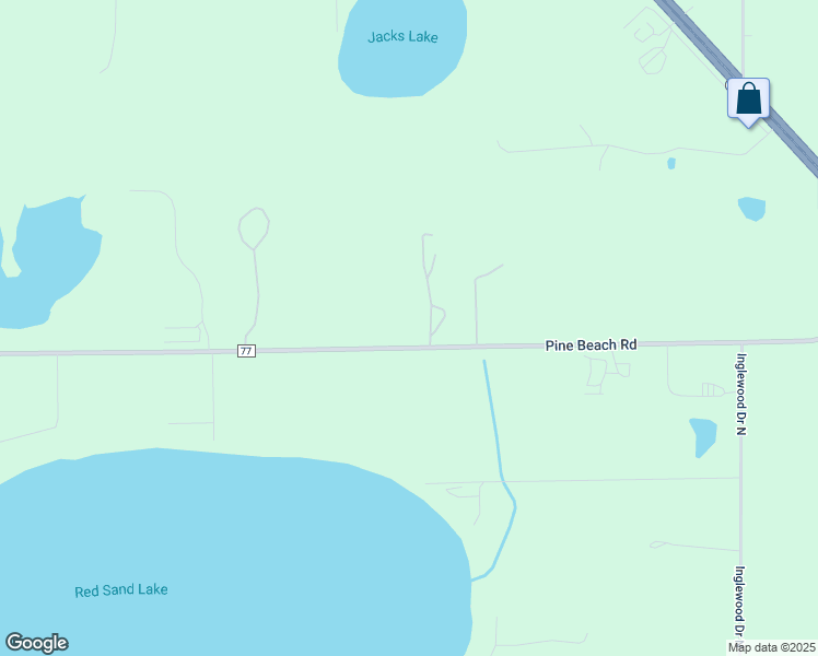 map of restaurants, bars, coffee shops, grocery stores, and more near 5878 Pine Beach Road in Brainerd