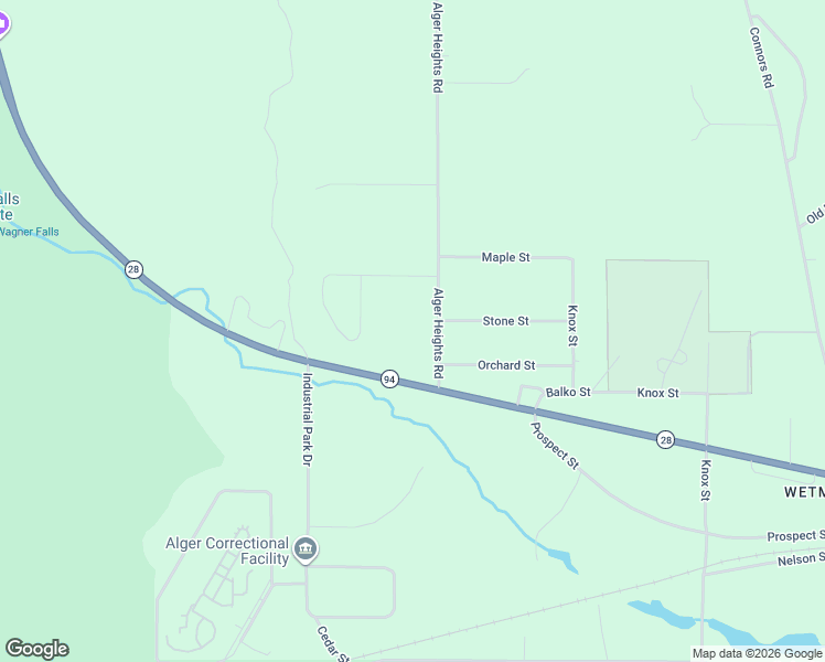 map of restaurants, bars, coffee shops, grocery stores, and more near 1005-1011 Shannon Drive in Munising