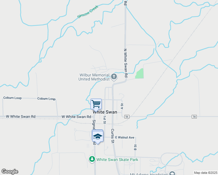 map of restaurants, bars, coffee shops, grocery stores, and more near 130 Curtis St in White Swan