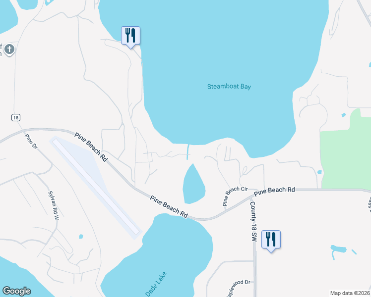 map of restaurants, bars, coffee shops, grocery stores, and more near 11543 Craguns Drive in Brainerd