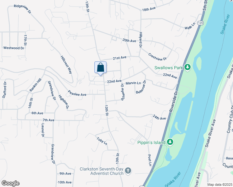 map of restaurants, bars, coffee shops, grocery stores, and more near 2231 Reeves Court in Clarkston