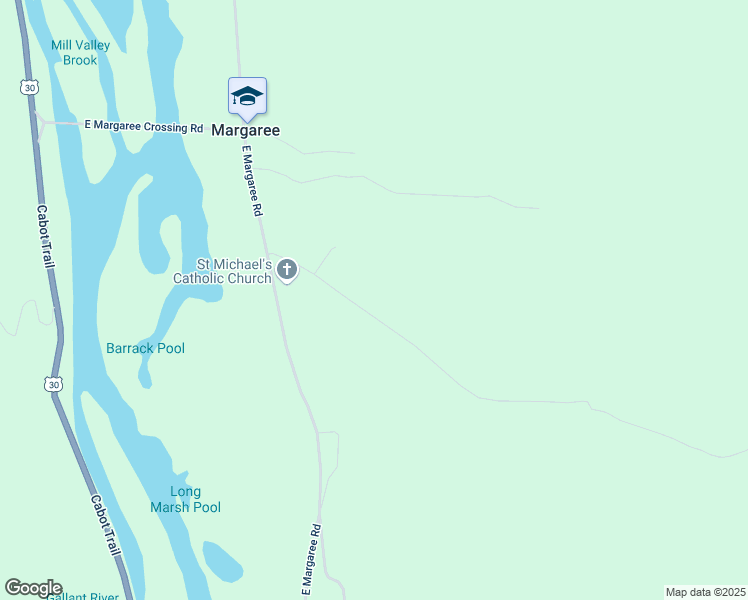 map of restaurants, bars, coffee shops, grocery stores, and more near 40-132 Marsh Brook Road in Margaree Centre
