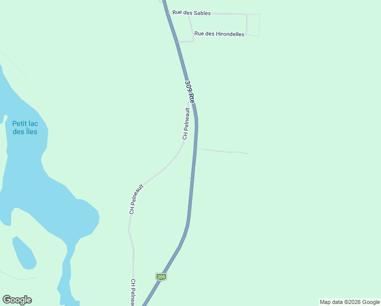 map of restaurants, bars, coffee shops, grocery stores, and more near 745 Québec 309 in Lac-des-Îles
