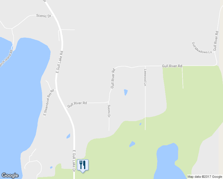 map of restaurants, bars, coffee shops, grocery stores, and more near 11236 Gull River Road in East Gull Lake