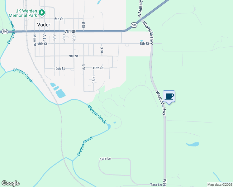 map of restaurants, bars, coffee shops, grocery stores, and more near 112 Spring Court in Vader