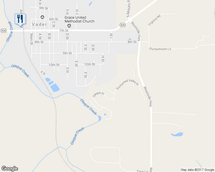 map of restaurants, bars, coffee shops, grocery stores, and more near 112 Spring Court in Vader