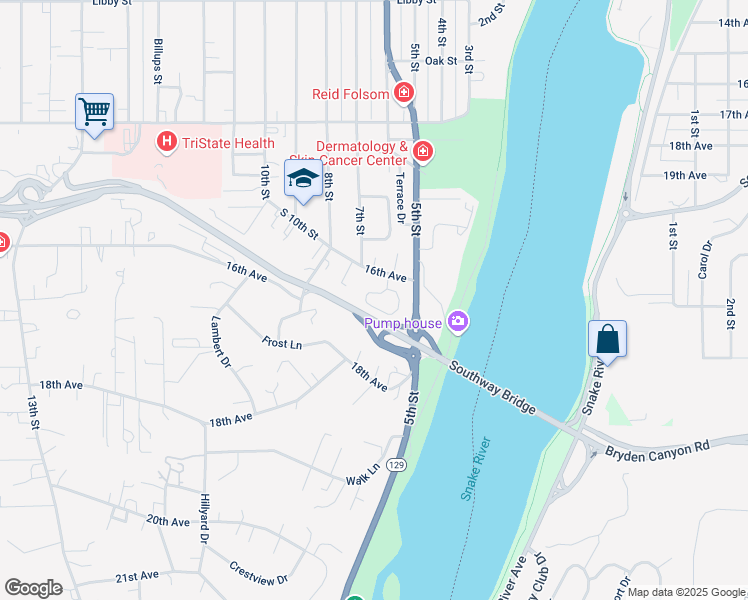 map of restaurants, bars, coffee shops, grocery stores, and more near Fleshman Way in Clarkston