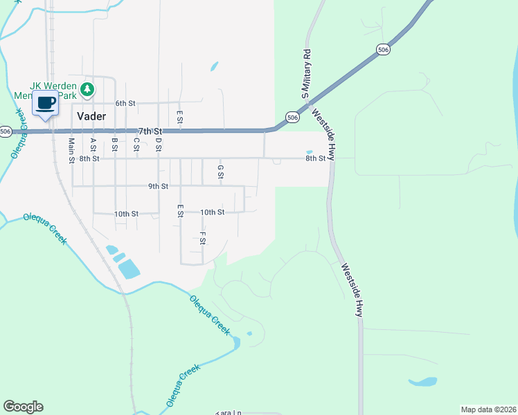 map of restaurants, bars, coffee shops, grocery stores, and more near 927 I Street in Vader