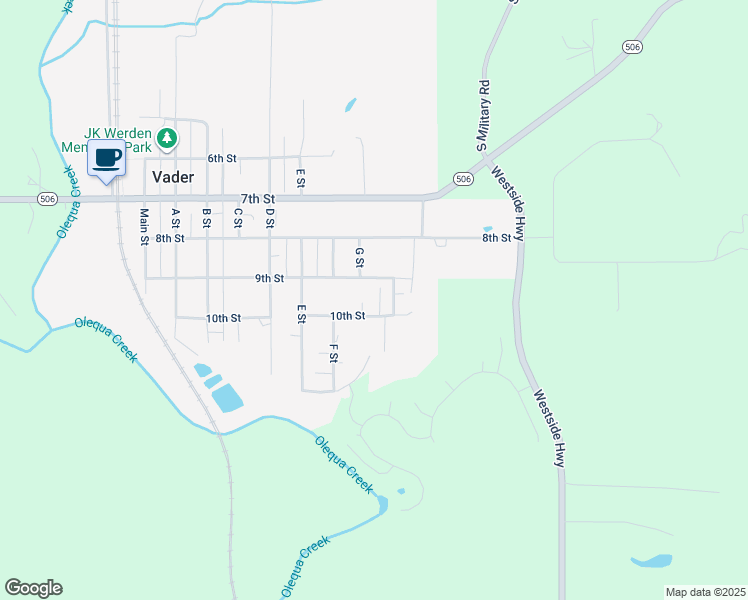 map of restaurants, bars, coffee shops, grocery stores, and more near 903 9th Street in Vader