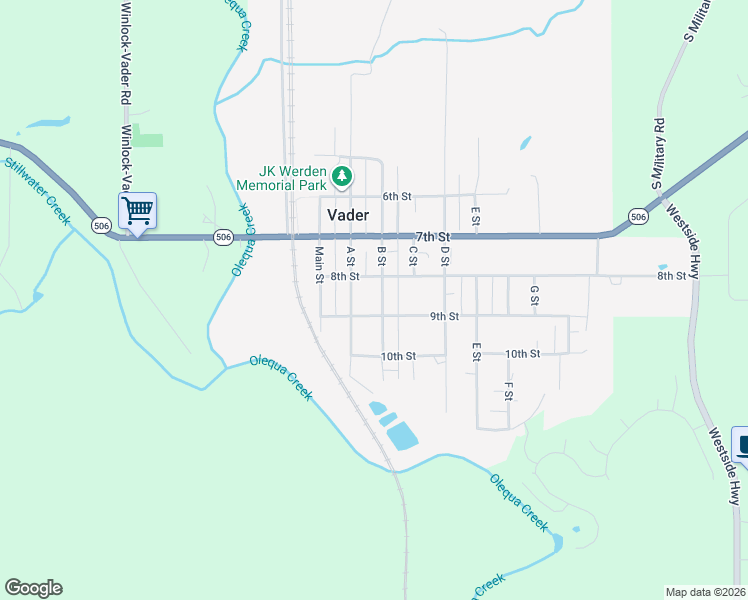 map of restaurants, bars, coffee shops, grocery stores, and more near 903 B Street in Vader