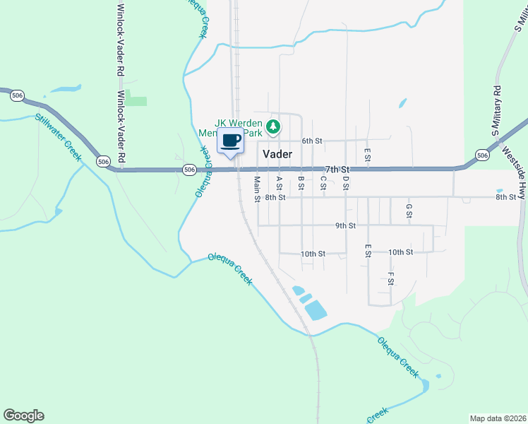 map of restaurants, bars, coffee shops, grocery stores, and more near 814 Main Street in Vader
