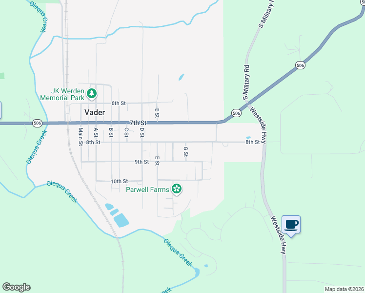 map of restaurants, bars, coffee shops, grocery stores, and more near 805 G Street in Vader