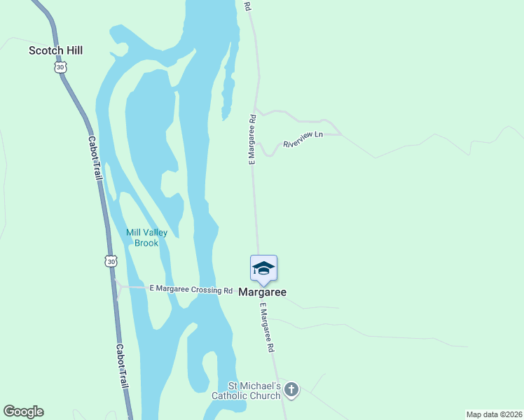 map of restaurants, bars, coffee shops, grocery stores, and more near 1011 East Margaree Road in Margaree Harbour