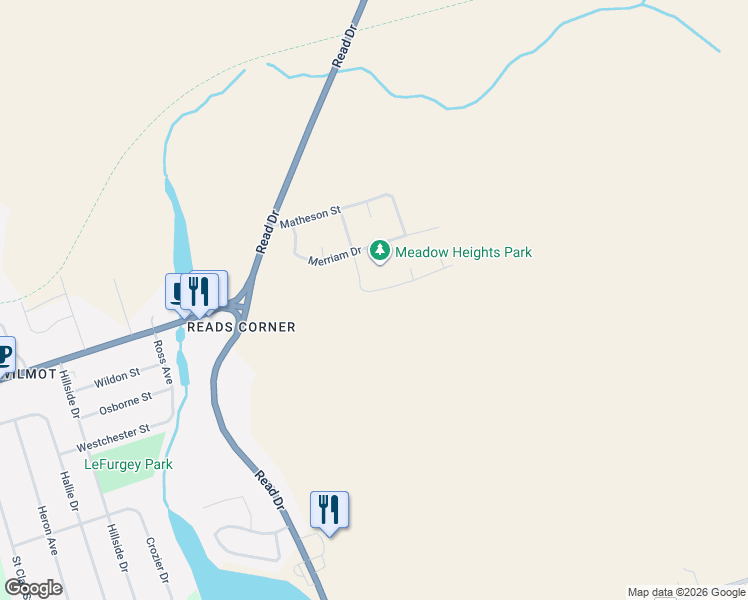 map of restaurants, bars, coffee shops, grocery stores, and more near 132 Gardiner Street in Summerside