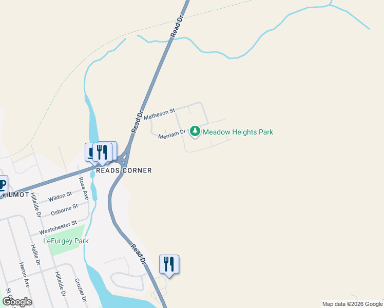 map of restaurants, bars, coffee shops, grocery stores, and more near 132 Gardiner Street in Summerside