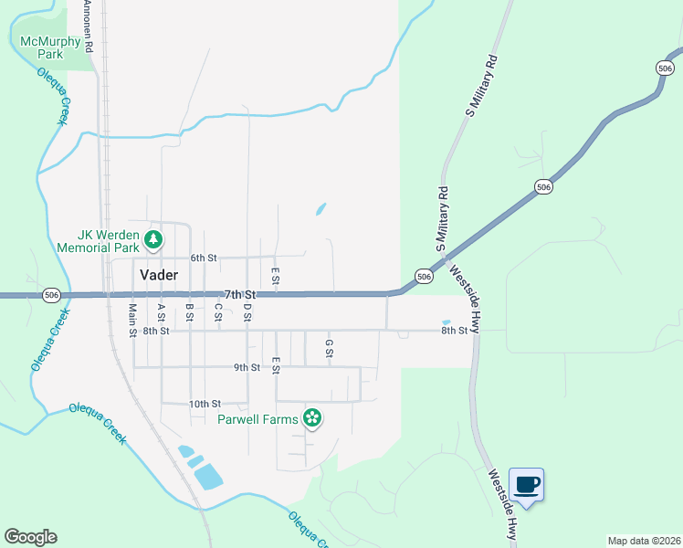 map of restaurants, bars, coffee shops, grocery stores, and more near 606 G Street in Vader