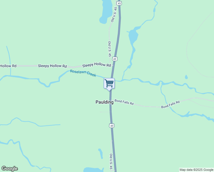 map of restaurants, bars, coffee shops, grocery stores, and more near 5326 U.S. 45 in Bruce Crossing