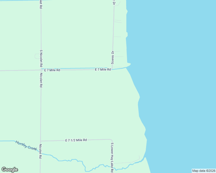 map of restaurants, bars, coffee shops, grocery stores, and more near 4984E7 East 7 Mile Road in Sault Ste. Marie