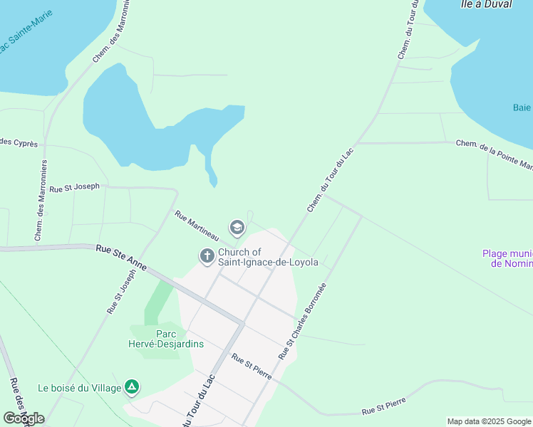map of restaurants, bars, coffee shops, grocery stores, and more near 236 Rue Saint Ignace in Nominingue