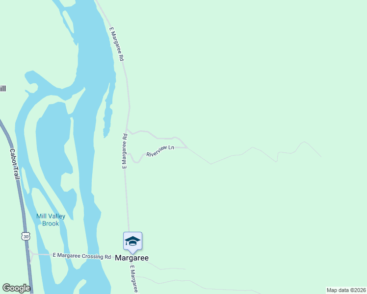 map of restaurants, bars, coffee shops, grocery stores, and more near 49 Riverview Lane in Margaree