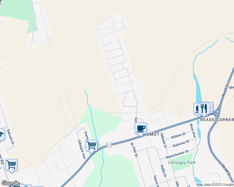 map of restaurants, bars, coffee shops, grocery stores, and more near 727 Cardinal Street in Summerside