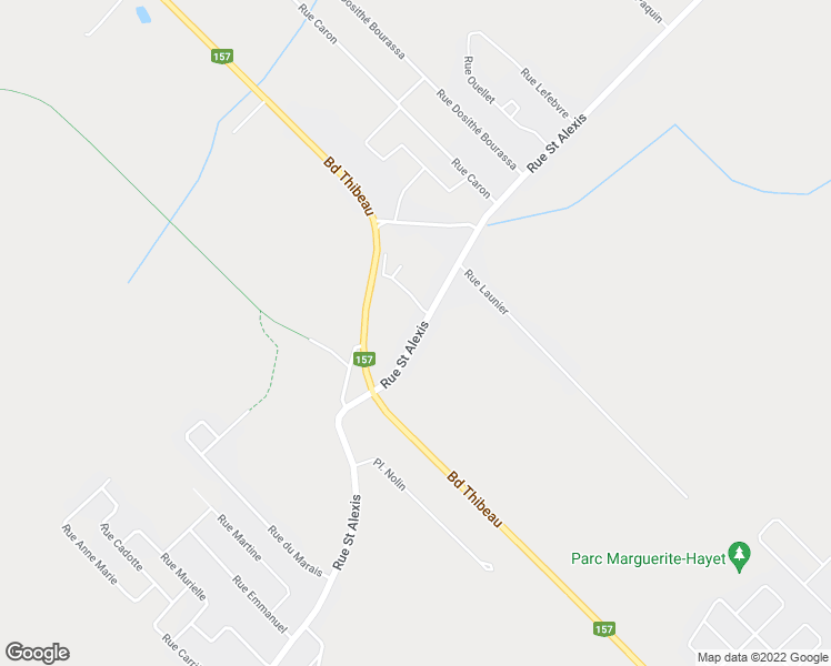 map of restaurants, bars, coffee shops, grocery stores, and more near 837 Rue Saint Alexis in Trois-Rivières