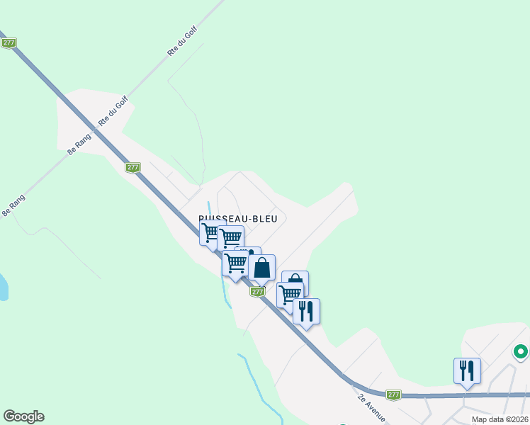 map of restaurants, bars, coffee shops, grocery stores, and more near 316 Rue Lafontaine in Lac-Etchemin