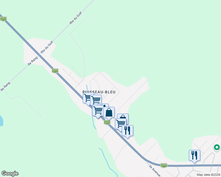map of restaurants, bars, coffee shops, grocery stores, and more near 316 Rue Lafontaine in Lac-Etchemin
