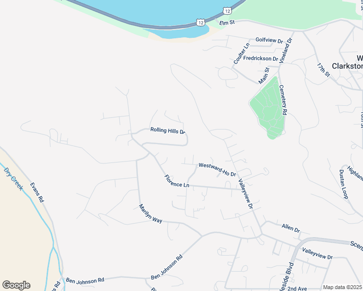 map of restaurants, bars, coffee shops, grocery stores, and more near 2348 Rolling Hills Drive in Clarkston