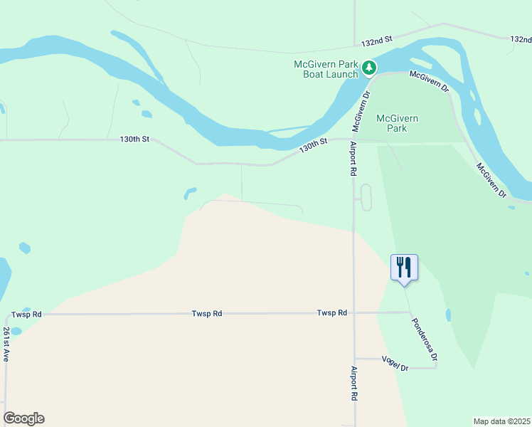map of restaurants, bars, coffee shops, grocery stores, and more near 26725 128th Street in Staples