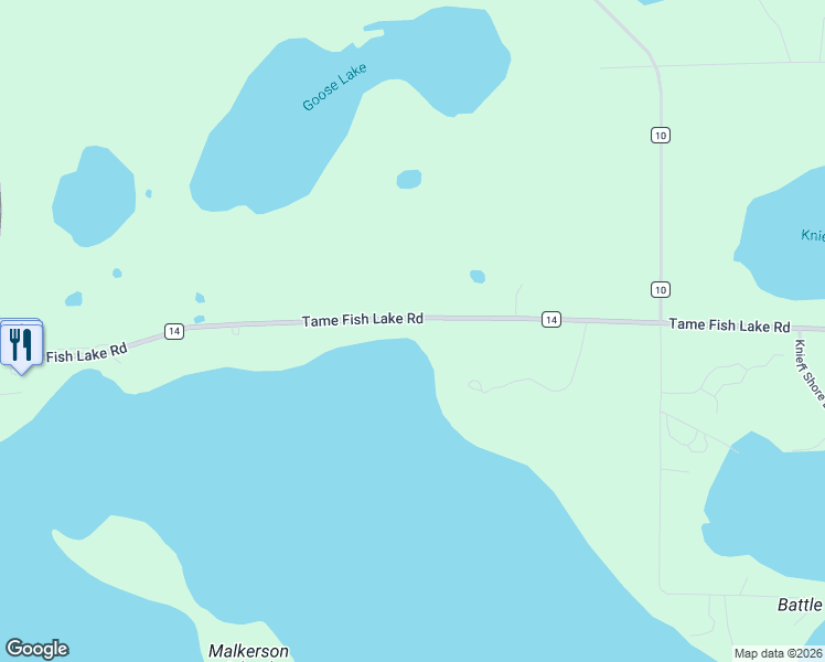 map of restaurants, bars, coffee shops, grocery stores, and more near 25789 Tame Fish Lake Road in Deerwood