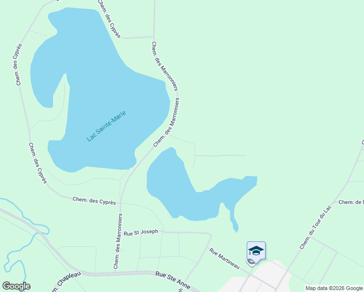 map of restaurants, bars, coffee shops, grocery stores, and more near 2305 Chemin des Mûriers in Nominingue