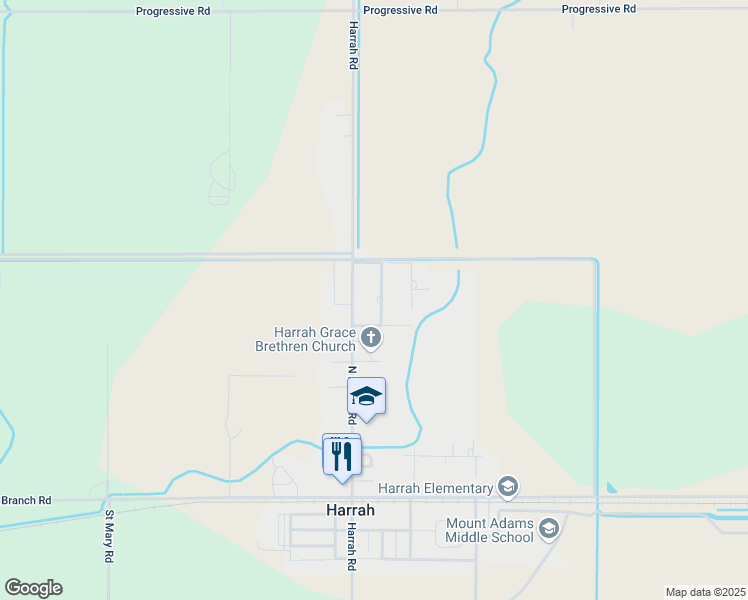 map of restaurants, bars, coffee shops, grocery stores, and more near 50 North Falen Avenue in Harrah