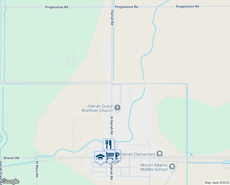 map of restaurants, bars, coffee shops, grocery stores, and more near 2-50 N Falen Ave in Harrah