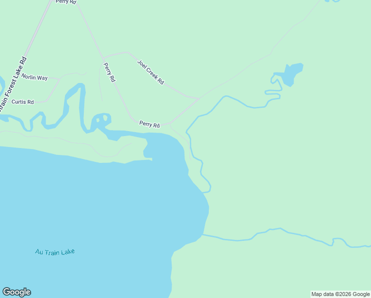 map of restaurants, bars, coffee shops, grocery stores, and more near Perry Road in Au Train