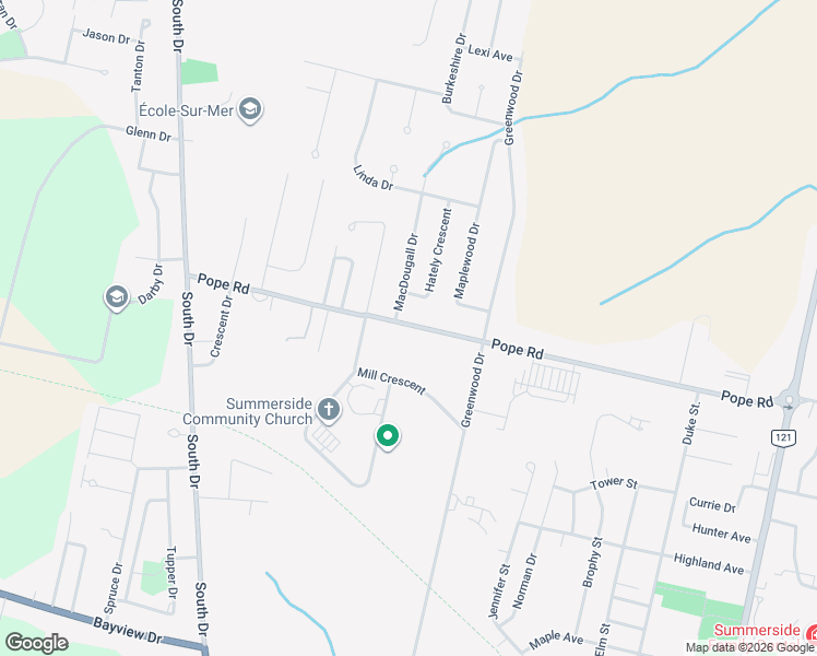 map of restaurants, bars, coffee shops, grocery stores, and more near 158 Pope Road in Summerside