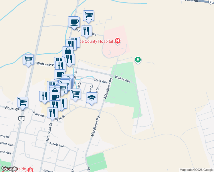 map of restaurants, bars, coffee shops, grocery stores, and more near 482 Macewen Road in Summerside