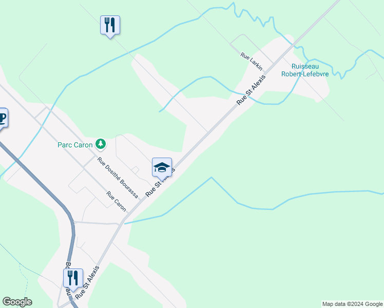 map of restaurants, bars, coffee shops, grocery stores, and more near 1146 Rue Saint Alexis in Trois-Rivières