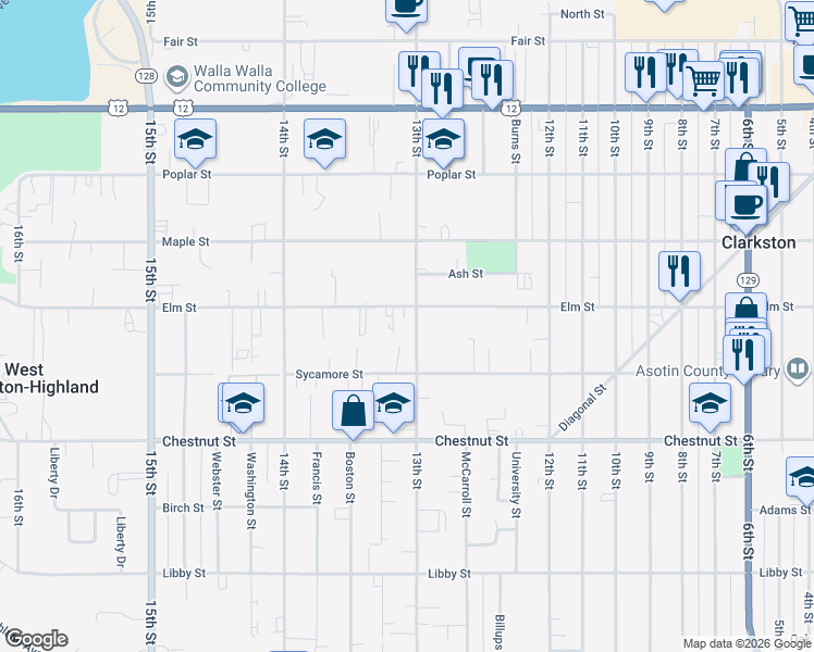map of restaurants, bars, coffee shops, grocery stores, and more near in West Clarkston-Highland