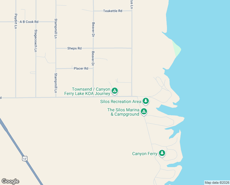 map of restaurants, bars, coffee shops, grocery stores, and more near 81 Silos Road in Townsend